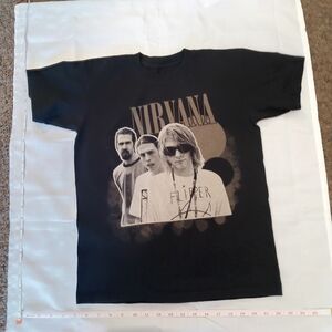 NIRVANA 2000s Black Tee with Tan Graphic